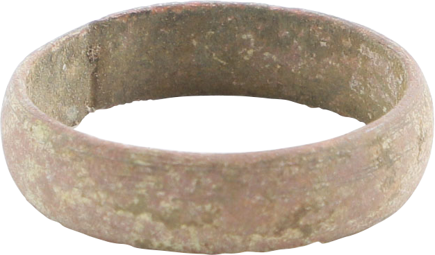 VIKING WARRIOR’S WEDDING RING AS FOUND, 900-1050 AD, SIZE 8 1/2