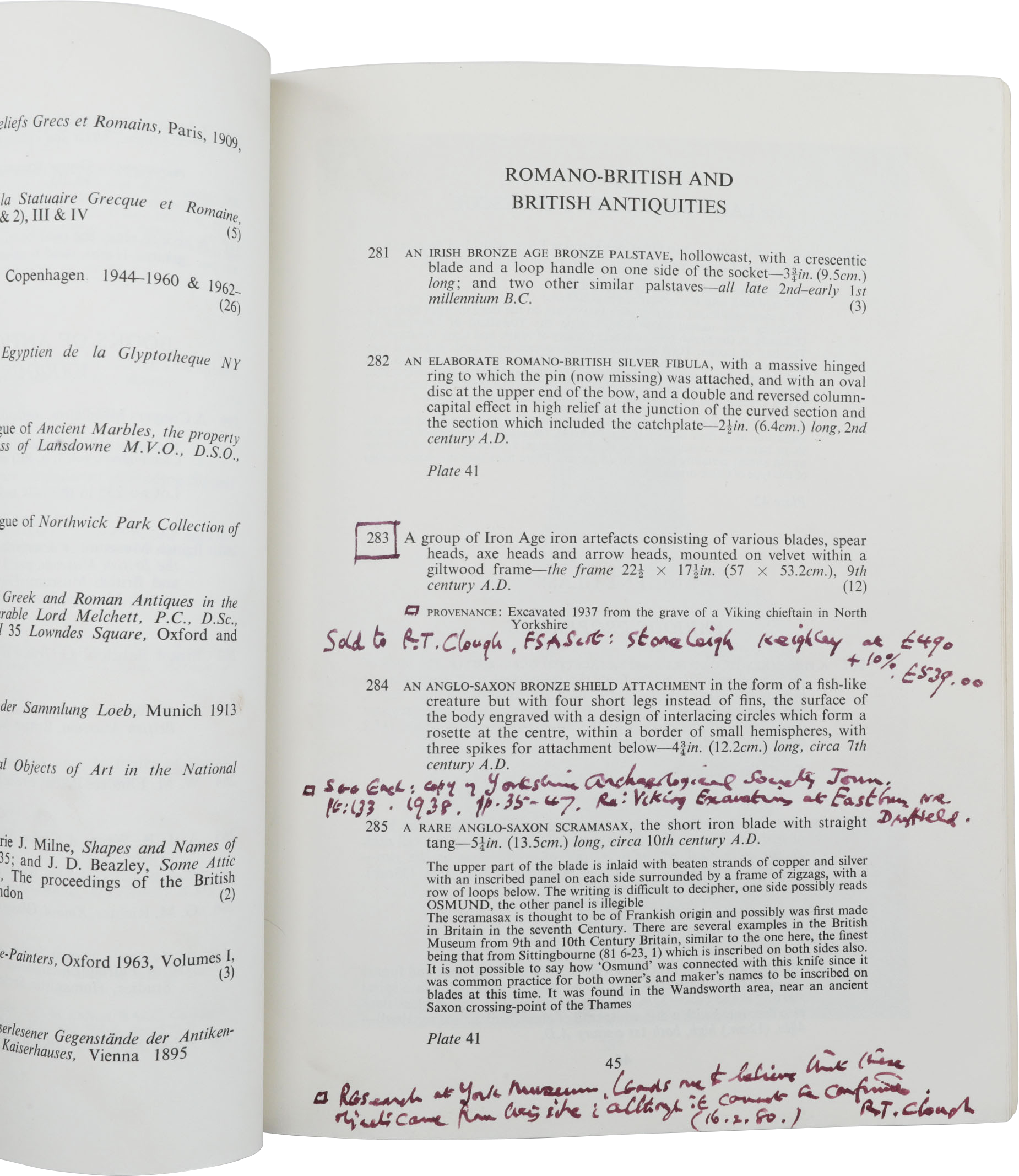 VIKING GRAVE GOODS, YORKSHIRE ENGLAND - Fagan Arms