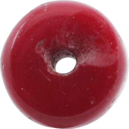 VIKING RED GLASS BEAD, 850-1100 AD - Fagan Arms