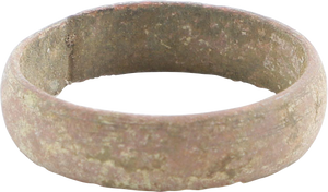 VIKING WARRIOR’S WEDDING RING AS FOUND, 900-1050 AD, SIZE 8 1/2